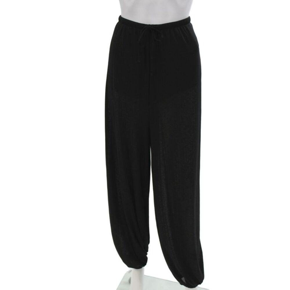 Zara Women Harem Pants Black Drawstring Casual Polyester Size M